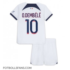 Paris Saint-Germain Ousmane Dembele #10 Replika Bortatröja Barn 2023-24 Kortärmad (+ Korta byxor)